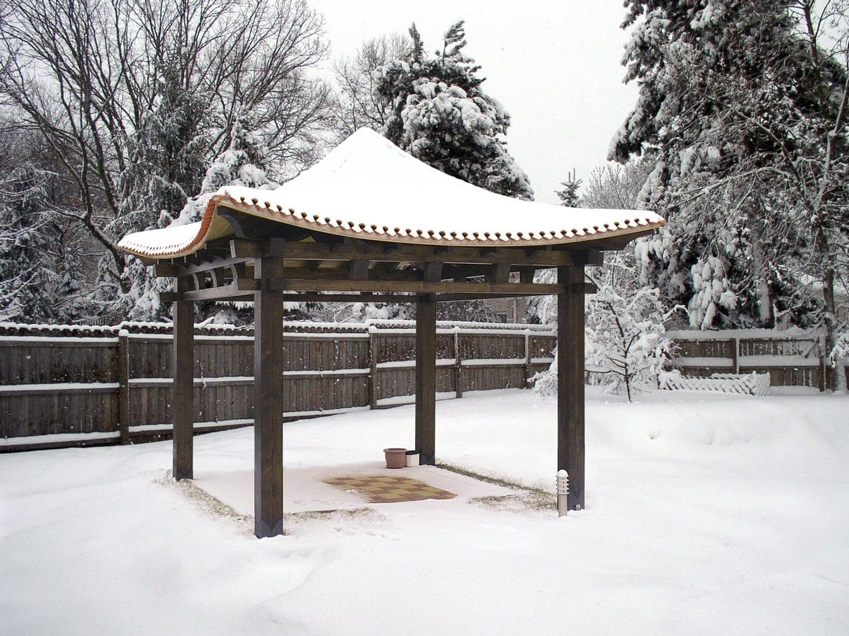 Gazebo and pergola before the season