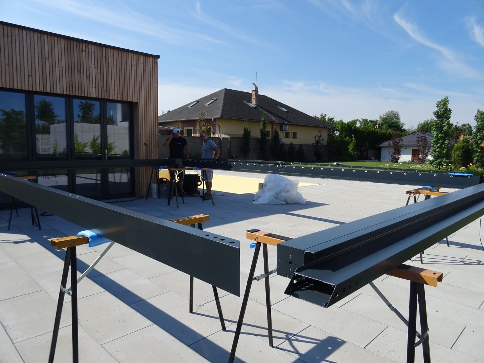 Aluminium bioclimatic pergola
