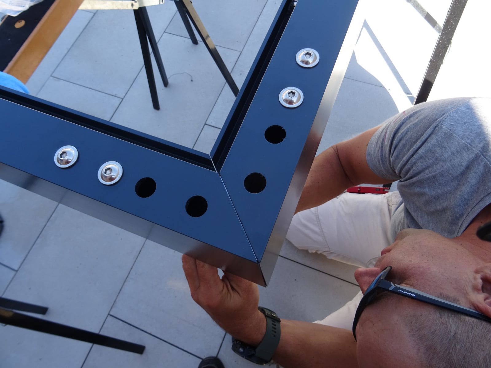 Aluminium bioclimatic pergola