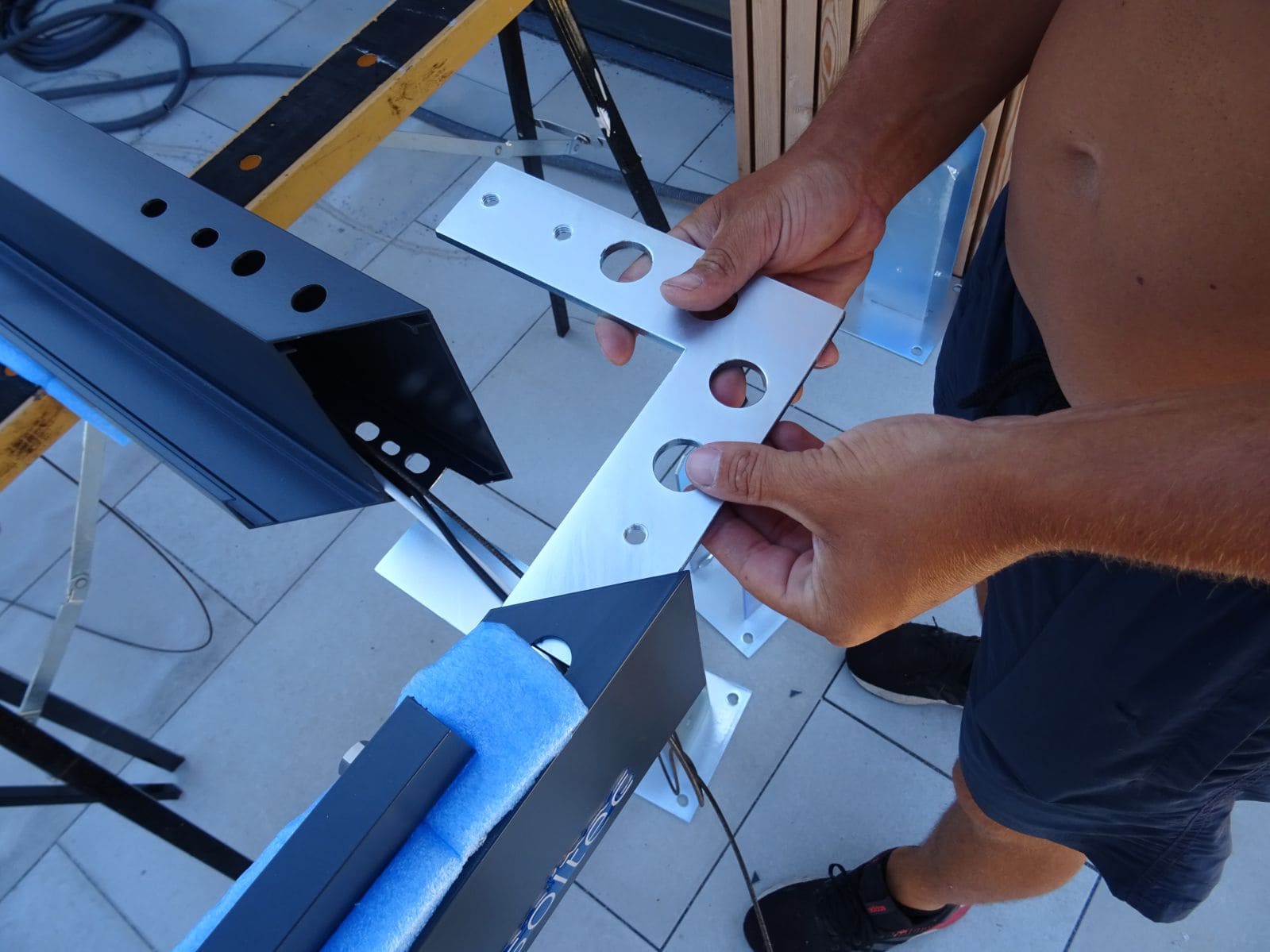 Aluminium bioclimatic pergola