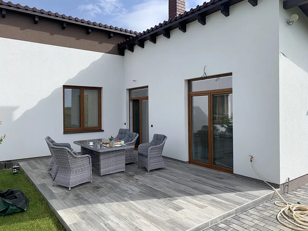 Terrace with a pergola