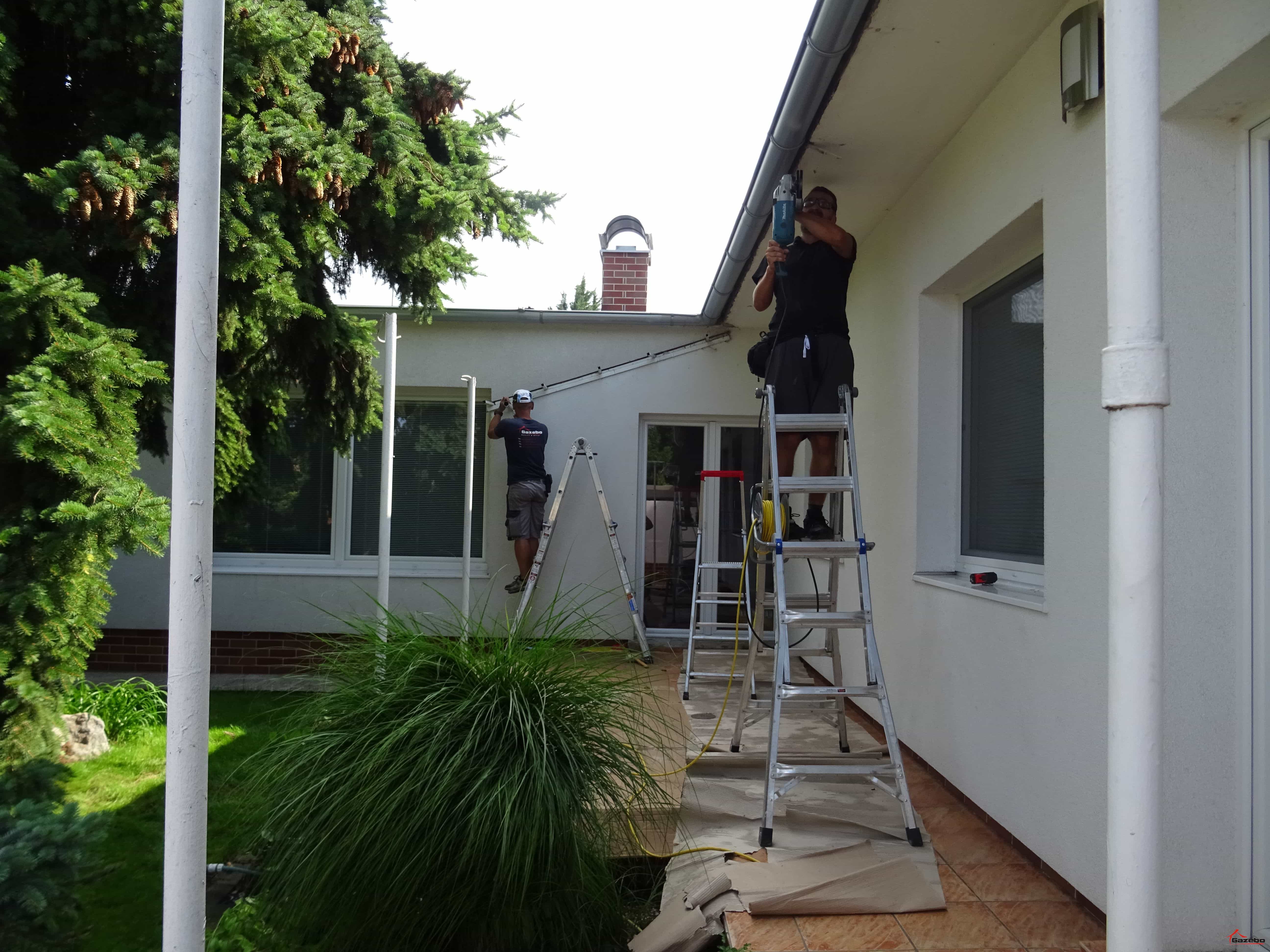 Terrace shelter rebuild in progress