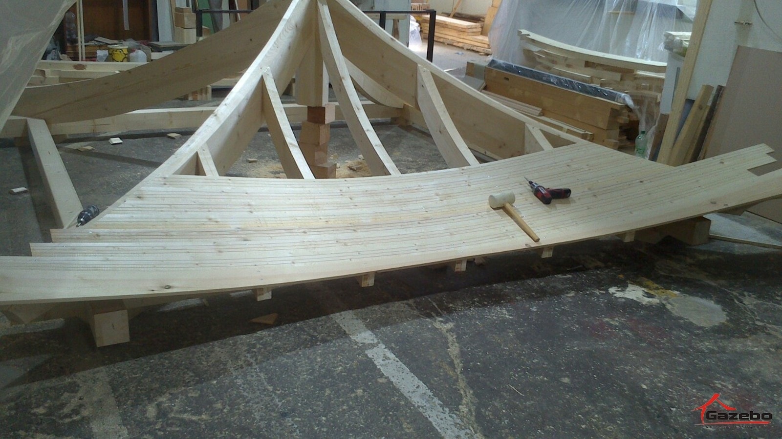 Building the Hinode Japanese gazebo
