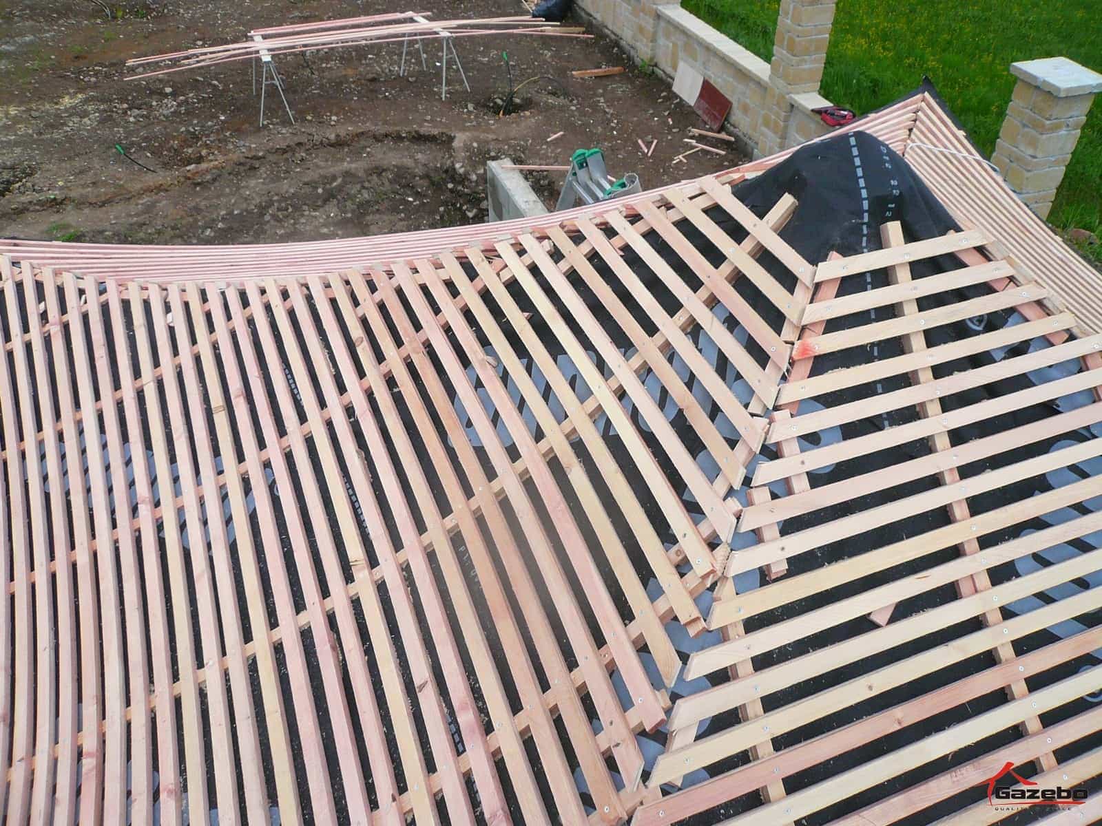 Building the Hinode Japanese gazebo