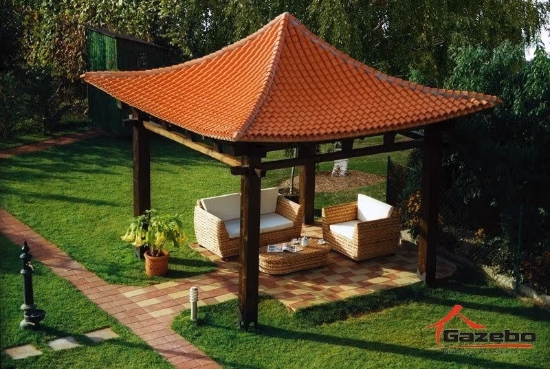 Traditional Japanese Hinode wooden gazebo