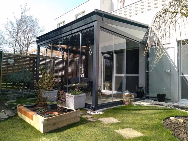 Maintenance-free aluminium structure of the Top Garden 1 winter garden