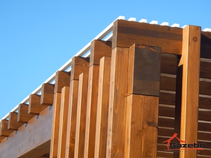 Bespoke Monaco wooden pergola beside a family home