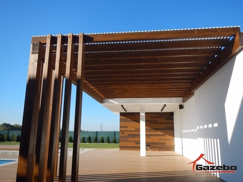 Monaco wooden pergola as a relaxation zone in the garden