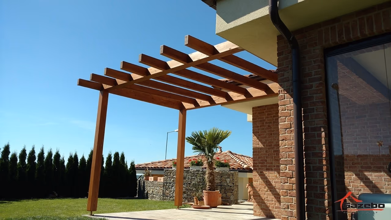 Fenix wooden pergola as a living space in the garden